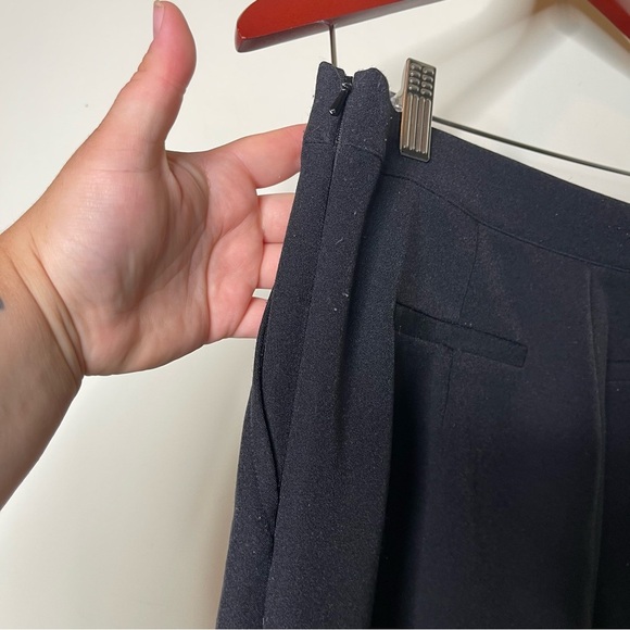 SAFIYAA Goldie stretch-crepe ankle crop straight-leg pants sz 42 US 10 - Picture 7 of 9